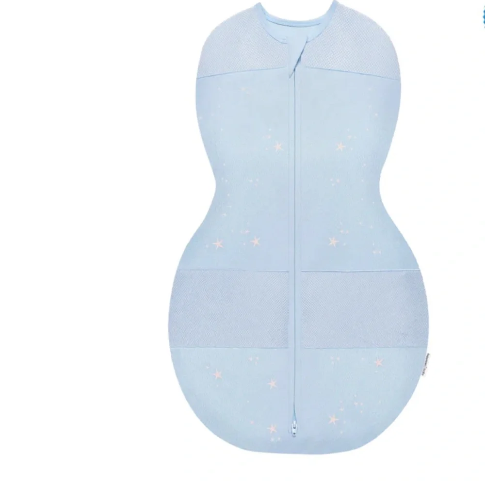 Happiest Baby Sleepea Swaddle size medium 2-4 months new in package blue stars